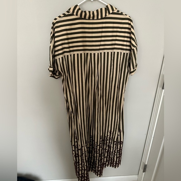 Anthropologie Black and Tan Striped Maxi Dress - Picture 5 of 5